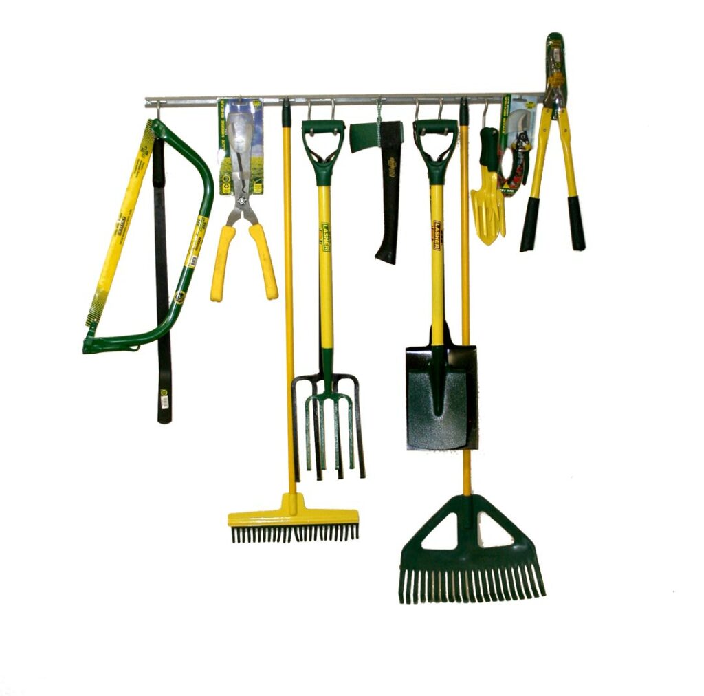 garage organisation - tool hanging hooks